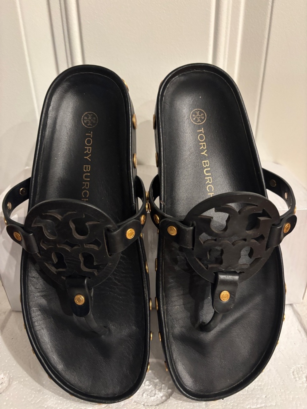 Tory Burch Women's Miller Cloud Coin Sandal - Picture 4 of 12